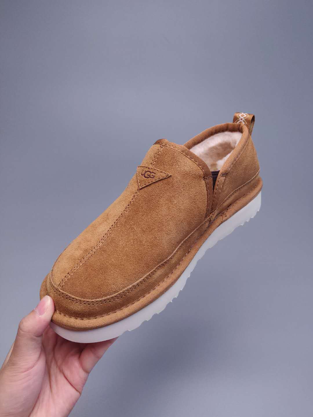 3455 Men's Chestnut Low-Top Slip-On Shoes