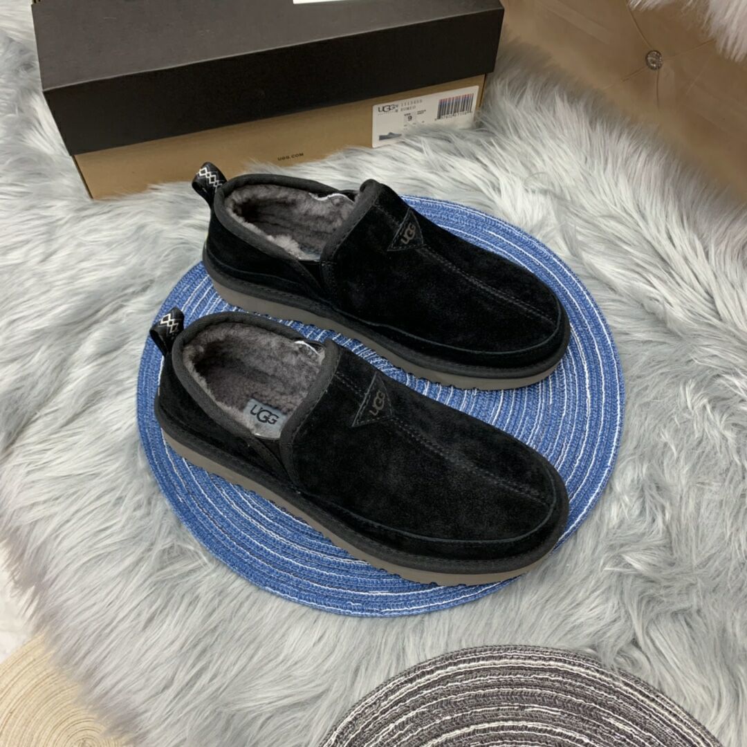 3455 Men's Black Low-Top Slip-On Shoes