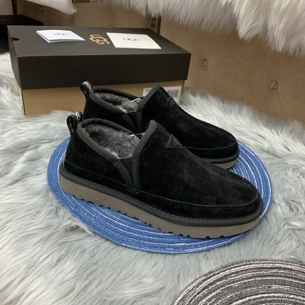 3455 Men's Black Low-Top Slip-On Shoes