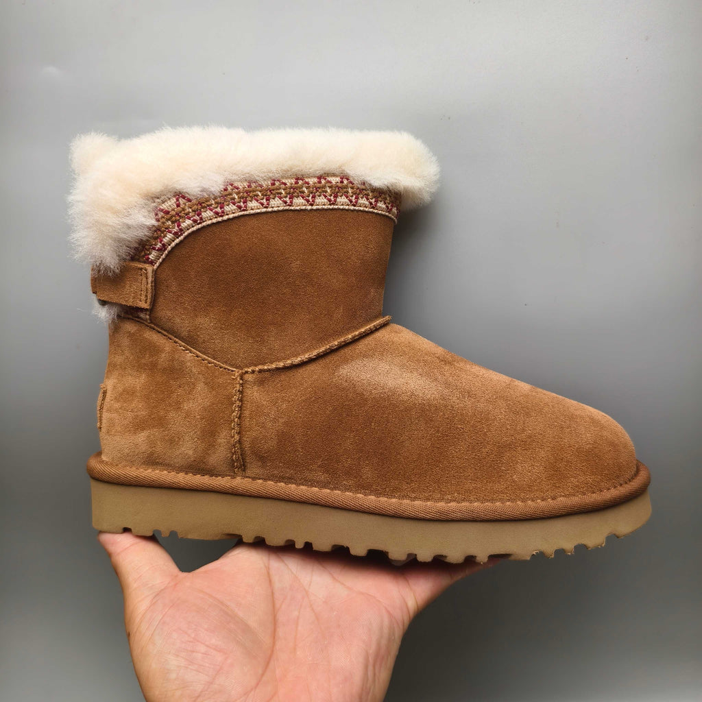 4517 Chestnut Folk-Inspired Back-Strap Shoes