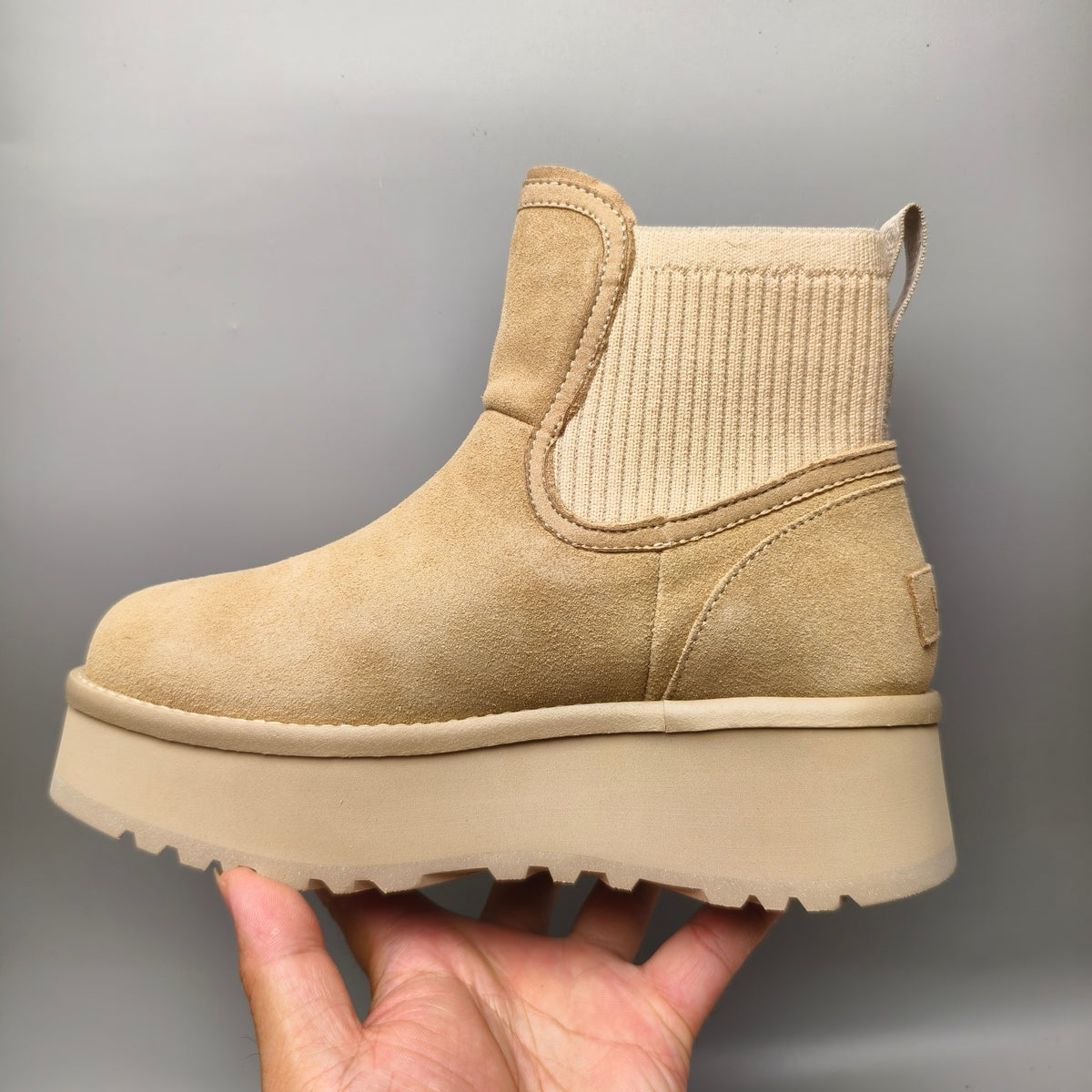 3258 Sand 5 cm Platform Casual Shoes
