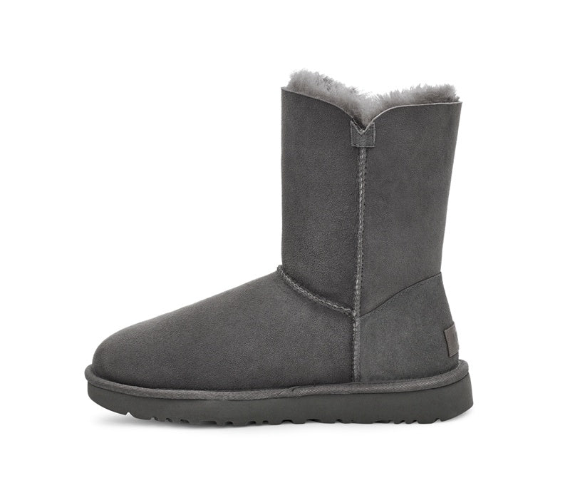 2480 Gray Side-Zip Mid-Calf Boots